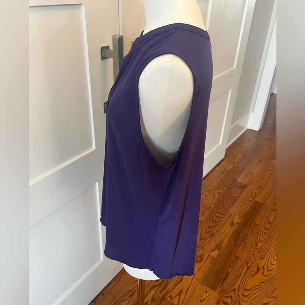 Papermoon Deep Purple Sleeveless Blouse - Picture 3 of 6